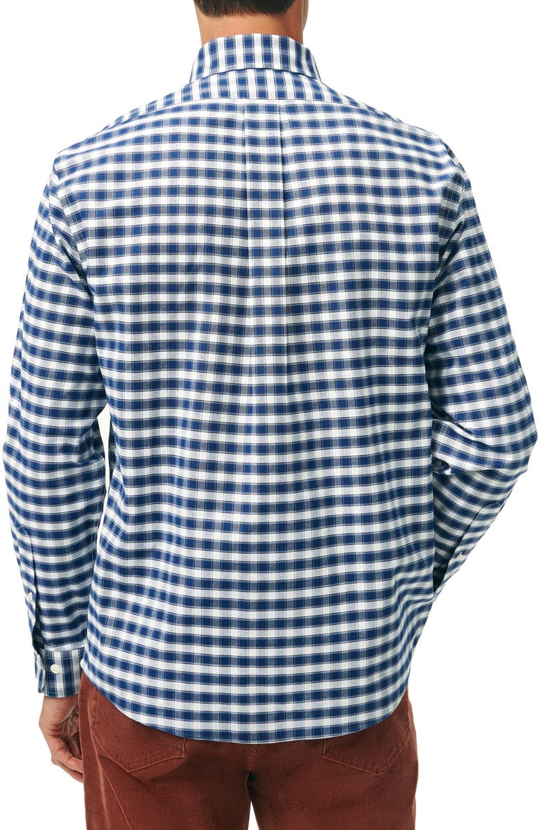 Brooks Brothers Non-Iron Check Cotton Stretch Oxford Cloth Button-Down Shirt, Alternate, color, 