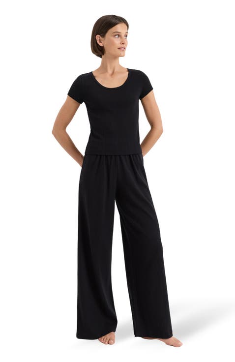 Organic Cotton Pointelle Scoop Neck Tee