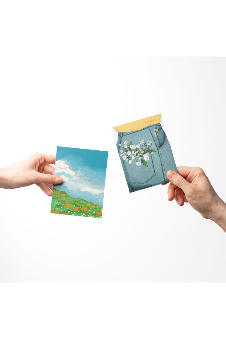 Everyday Greeting Card Pack (3ct) "Pocket Flowers, Thanks, Wild Birthday", Alternate, color, Multi-Pack