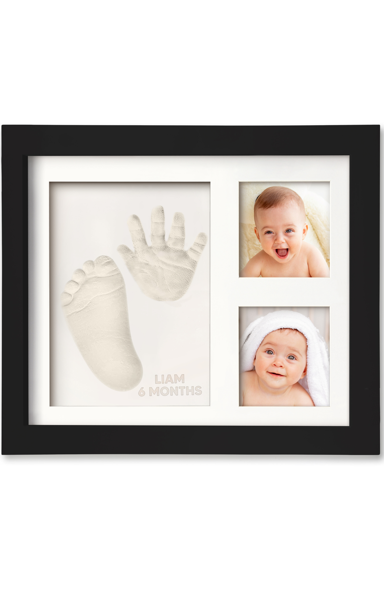 KeaBabies Baby Handprint & Footprint Keepsake Solo Frame, Main, color, Onyx Black