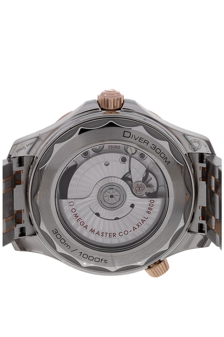 Omega Preowned 2019 Seamaster Diver 300M Automatic Bracelet Watch, 42mm, Alternate, color, SILVER / BLUE