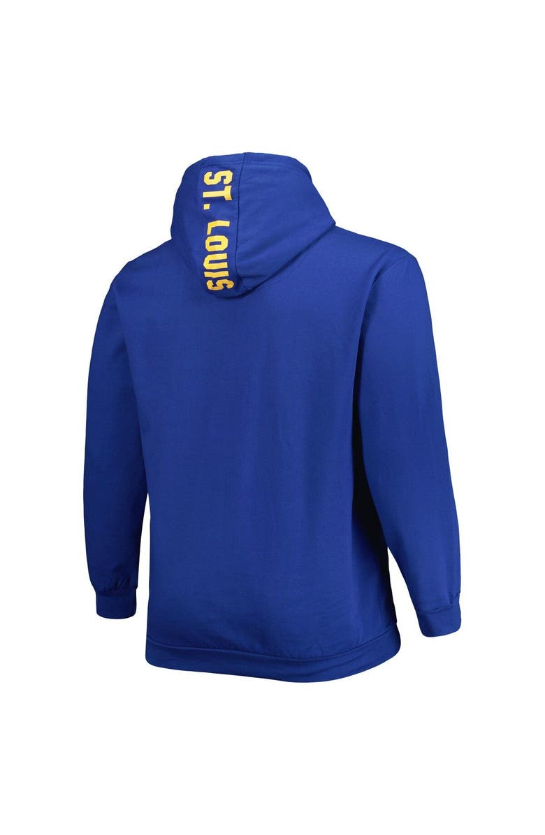 PROFILE Men's Royal St. Louis Blues Big & Tall Fleece Pullover Hoodie, Alternate, color, 