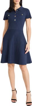Maggy London Fit & Flare Sweater Minidress