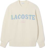 Lacoste Intarsia Logo Wool Crewneck Sweater