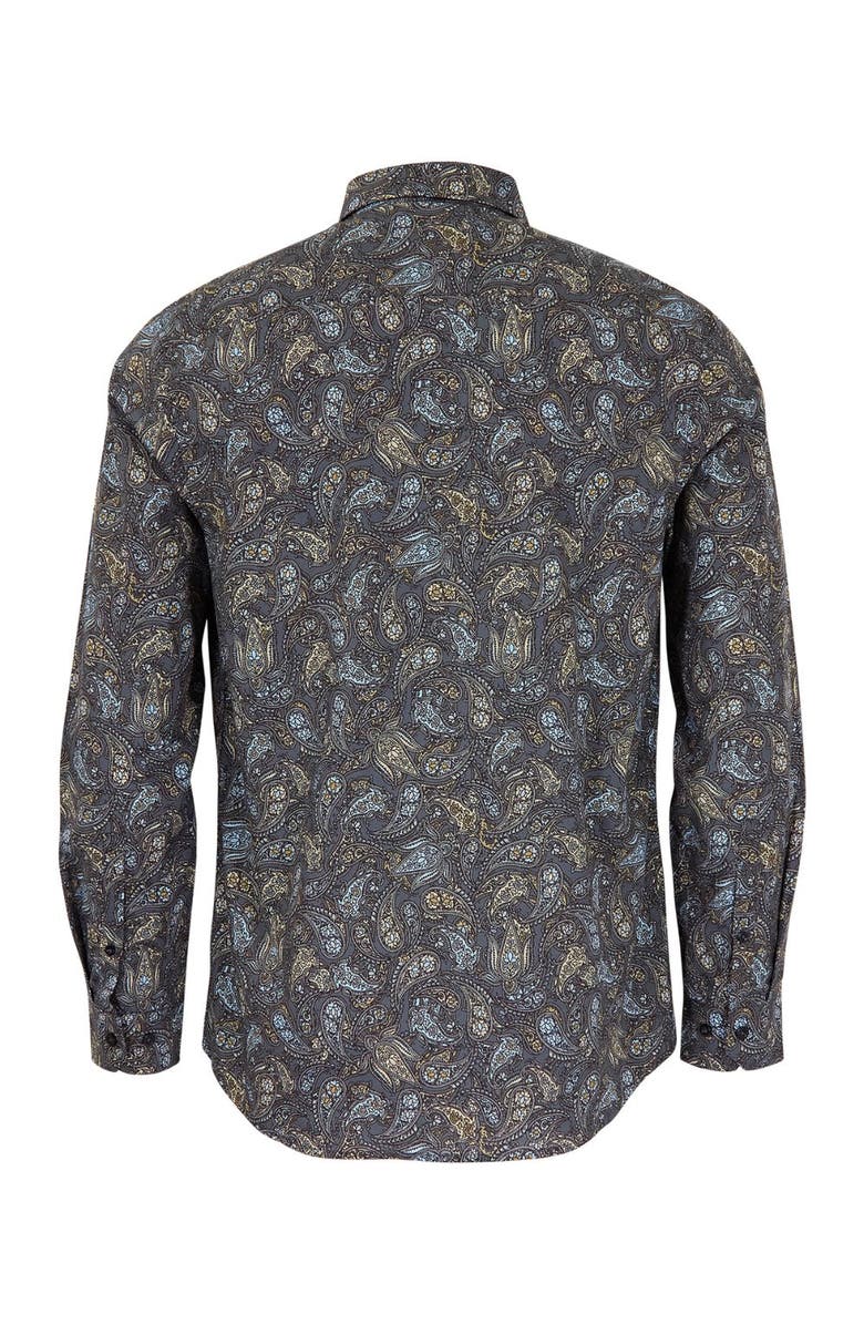 Lords of Harlech Morris Button-Up Shirt, Alternate, color, Madrid Paisley Smoke