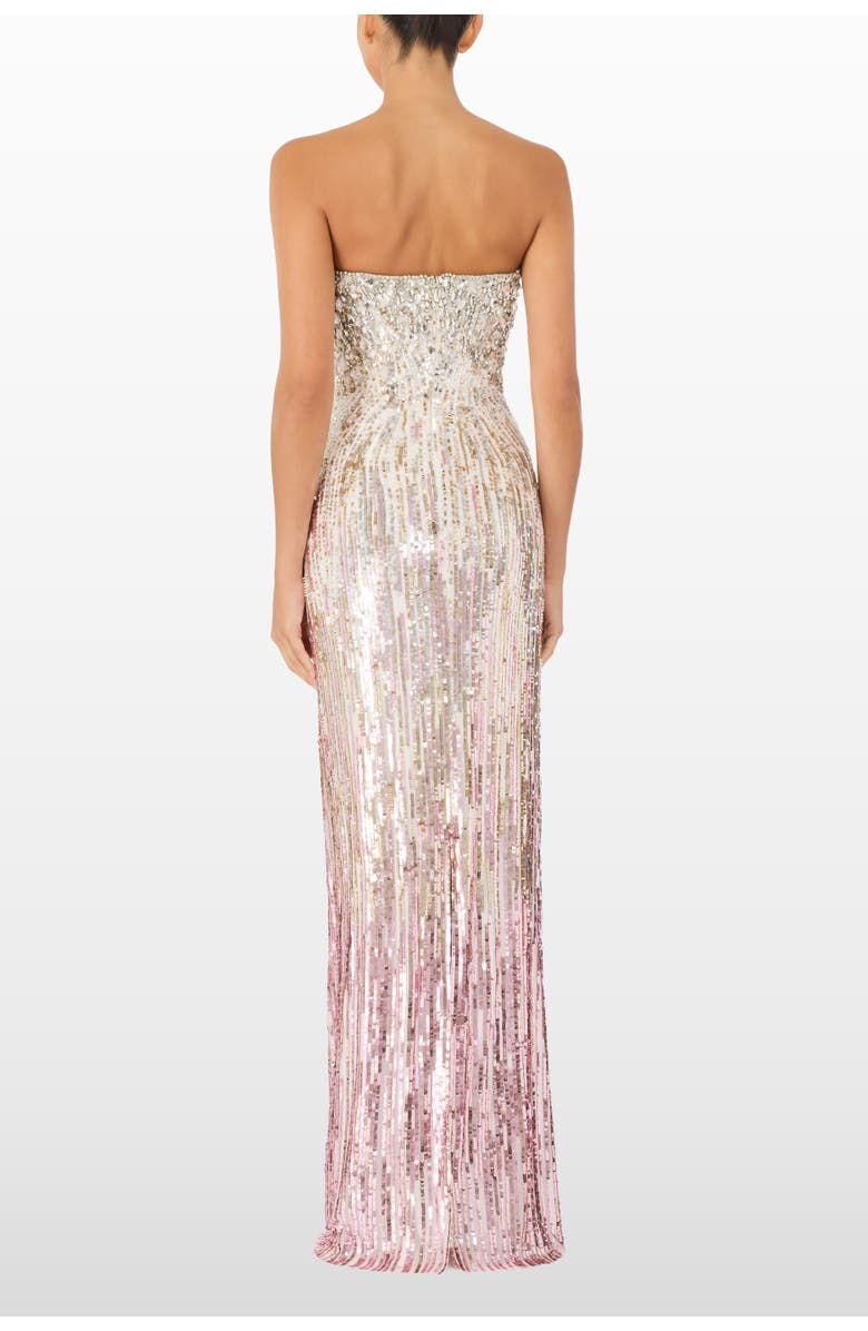 Jenny Packham Cesonia Embellished Strapless Maxi Dress, Alternate, color, Sugar