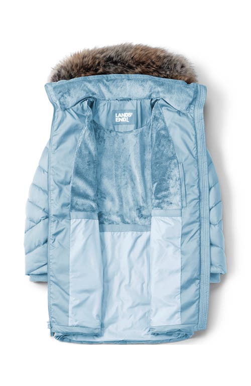 Lands' End Plus Size Featherfree Cozy Fleece Lined Winter Coat In Blue