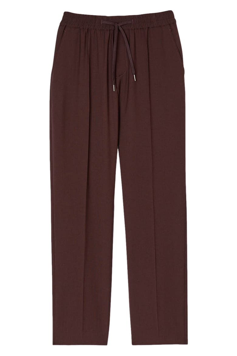 New Alpha Straight Leg Wool Blend Pants, Alternate, color, BLACK BROWN