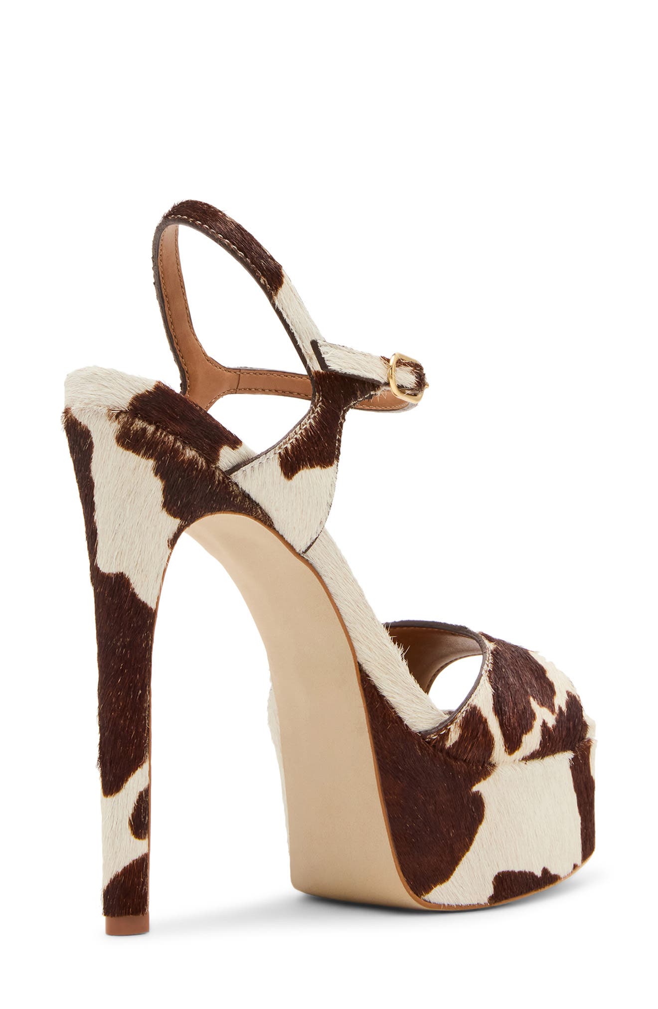 Steve Madden Cologne Ankle Strap Platform Sandal, Alternate, color, Brown Multi