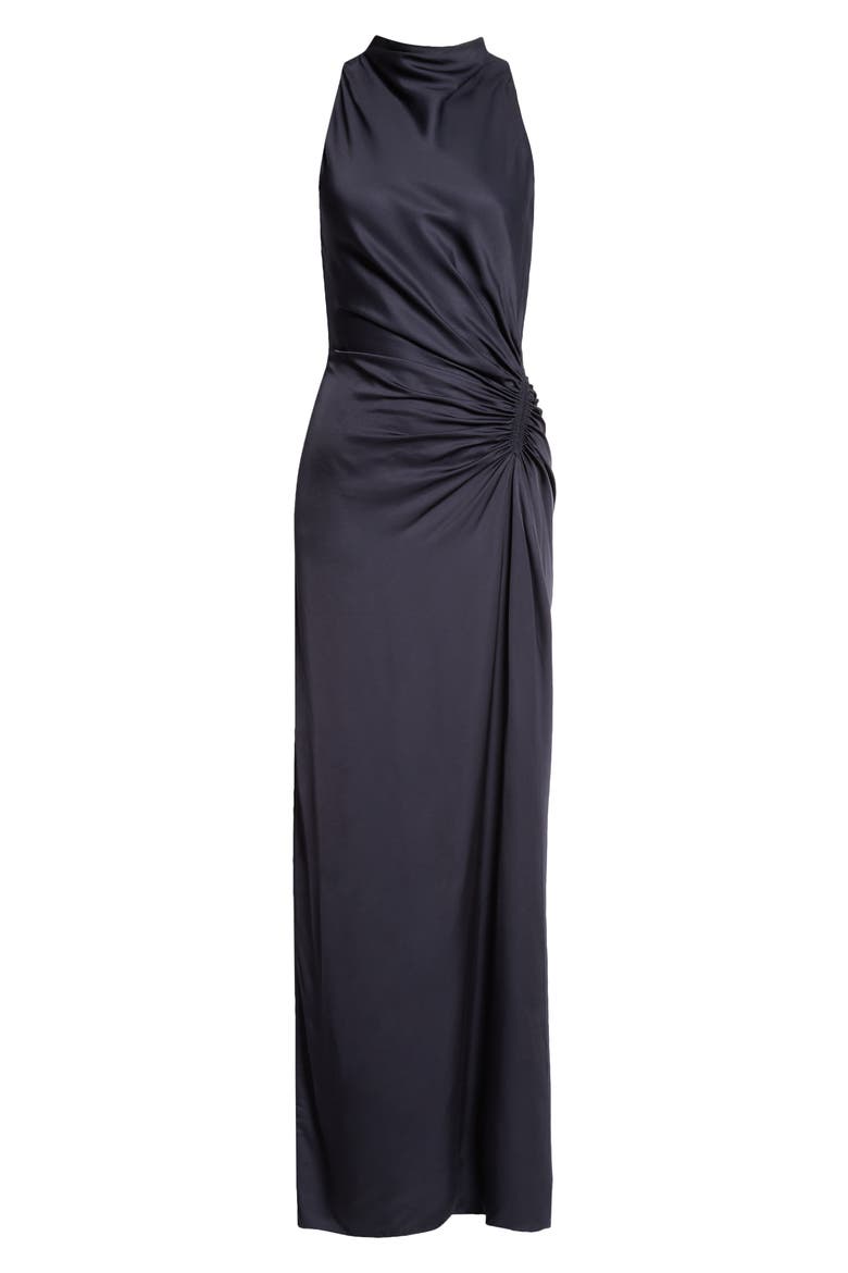 Inez Funnel Neck Gown, Alternate, color, DARK SAPPHIRE