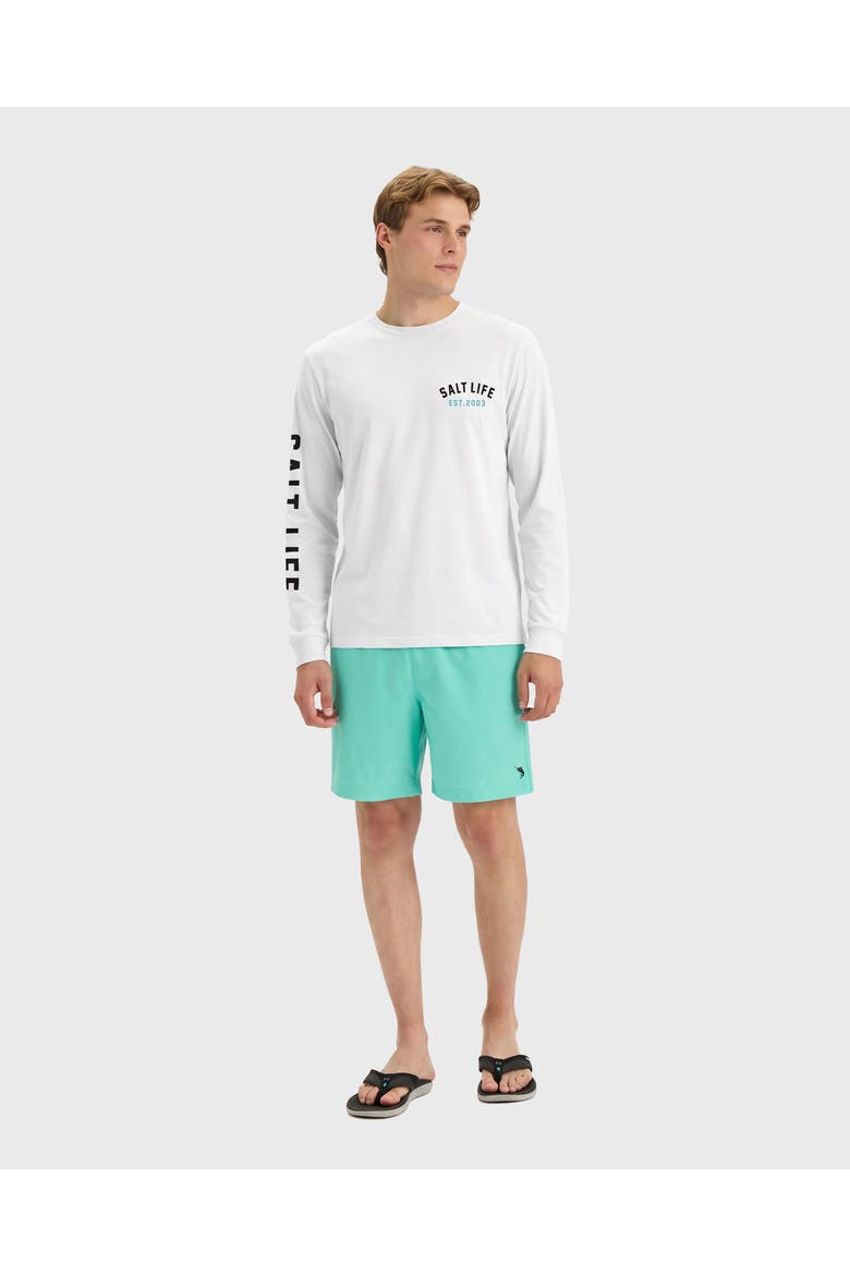 Saltwater Apex Long Sleeve Tee, Alternate, color, BLACK