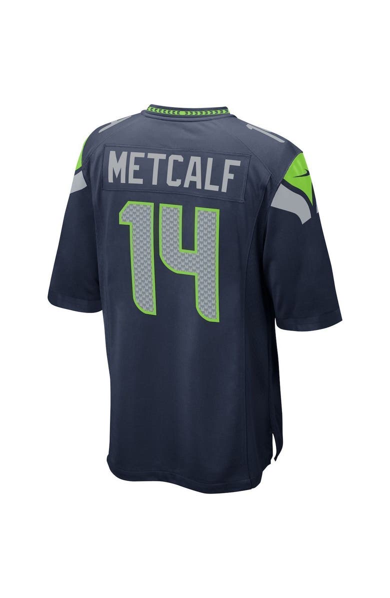 Nike Men's Seattle Seahawks DK Metcalf Nike College Navy Game Player Jersey, Alternate, color, 