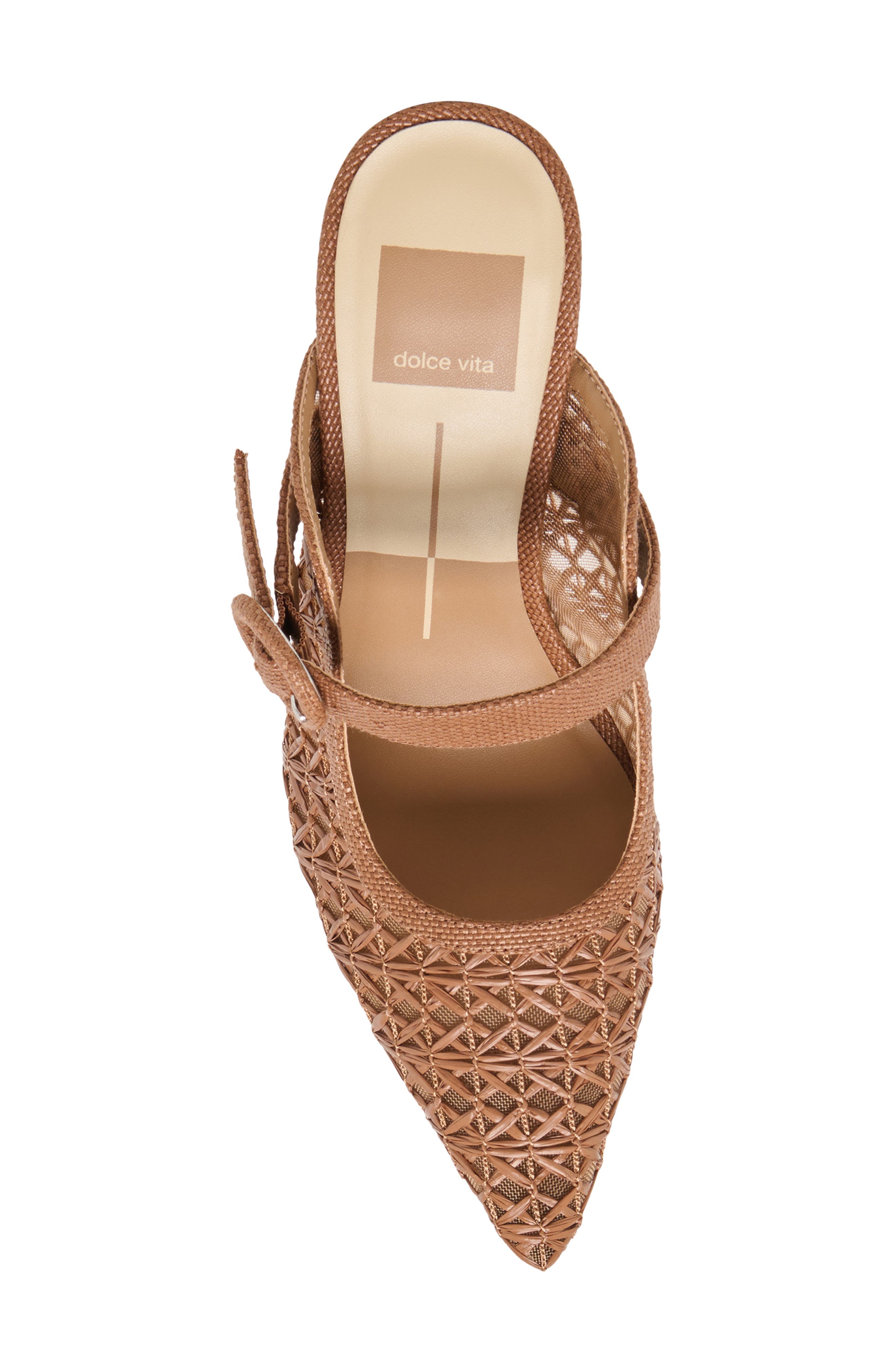 Dolce Vita Keekee Pointed Toe Pump, Alternate, color, Mid Brown Cross Hatc