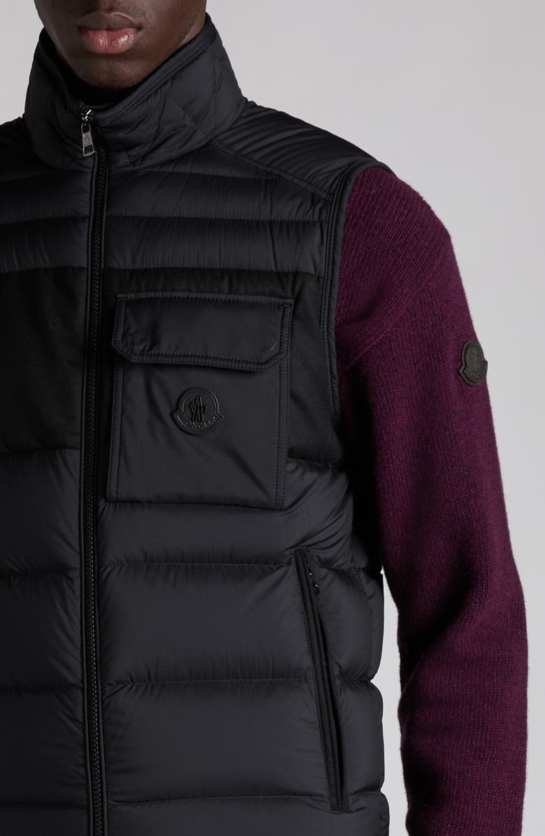 Moncler Estagnous Down Puffer Vest, Alternate, color, Black