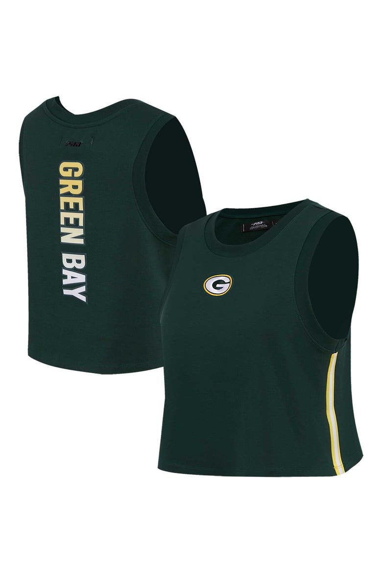Women's Pro Standard  Green Green Bay Packers Ombre Wordmark Classic Cropped Tank Top, Main, color, Green