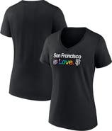 PROFILE Women's Profile Black San Francisco Giants Plus Size Pride V-Neck T-Shirt