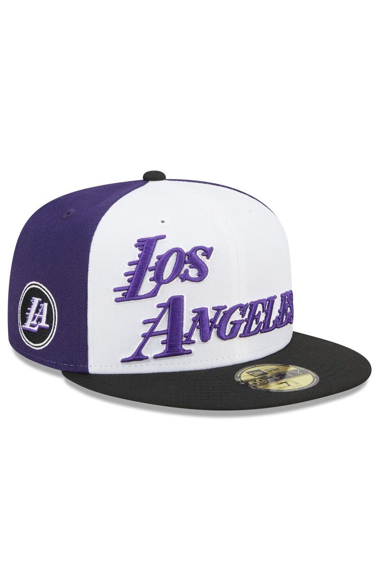 New Era Men's New Era  Black Los Angeles Lakers 2022/23 City Edition Official 59FIFTY Fitted Hat, Alternate, color, 