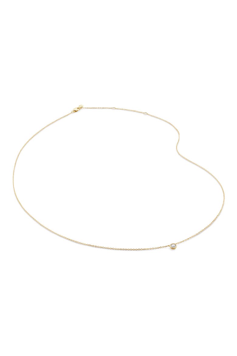 Solitaire Diamond Pendant Necklace, Main, color, 14K GOLD / DIAMOND