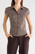 Madden Girl Puff Sleeve Button-Up Shirt