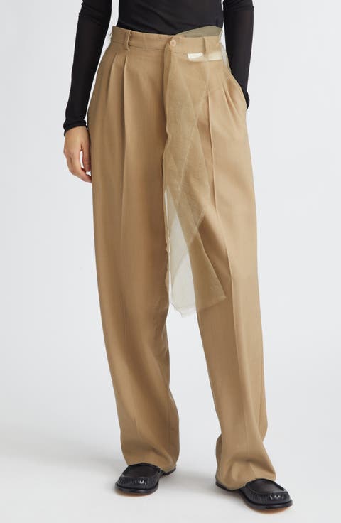 Piccolo Paradiso Pleated Wool Pants