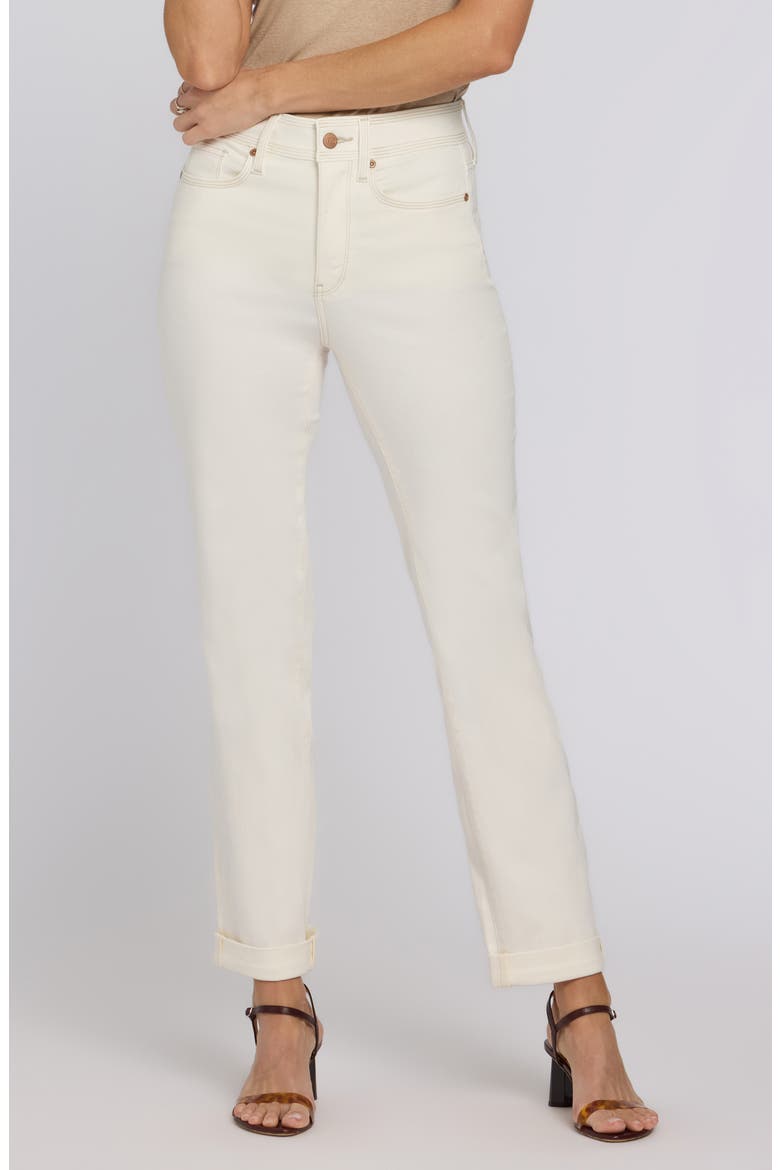 Marilyn Triple Stitch High Waist Straight Leg Jeans, Main, color, VINTAGE WHITE