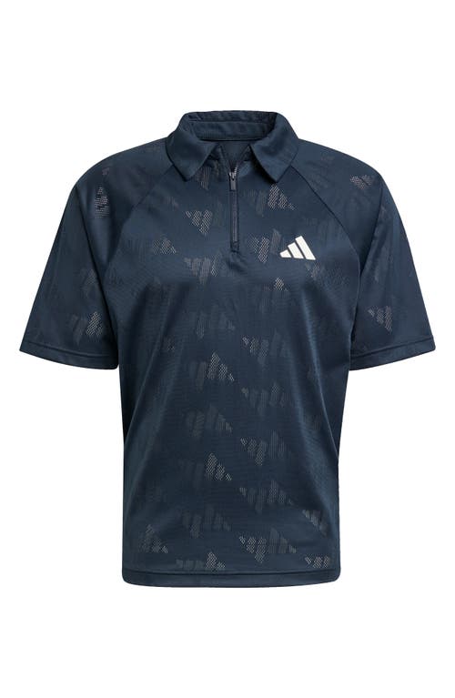 Adidas Originals Adidas Stadium Jacquard Polo In Blue