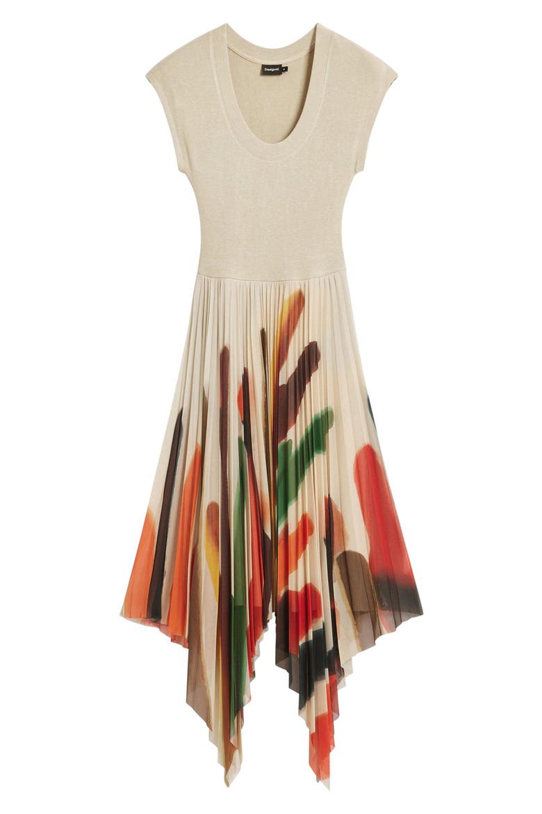 Handkerchief Hem Dress, Alternate, color, OFF WHITE