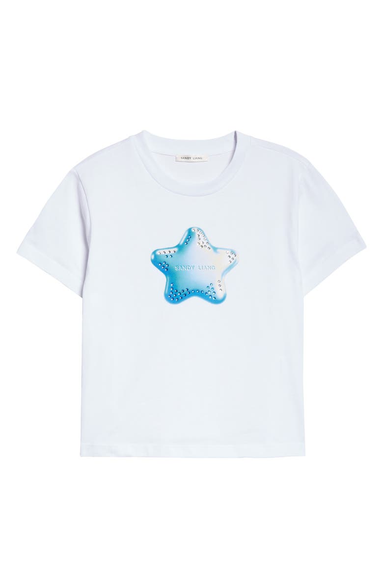 Sandy Liang Ame Graphic Baby Tee, Alternate, color, White