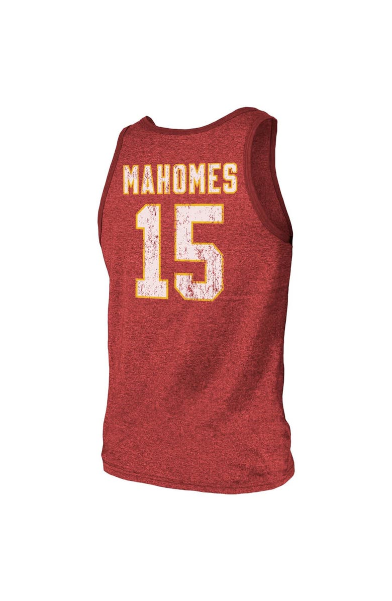 Majestic Threads Men's Majestic Threads Patrick Mahomes Red Kansas City Chiefs Name & Number Tri-Blend Tank Top, Alternate, color, 