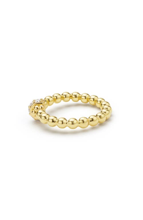 Lagos Caviar Diamond Stacking Ring In Gold