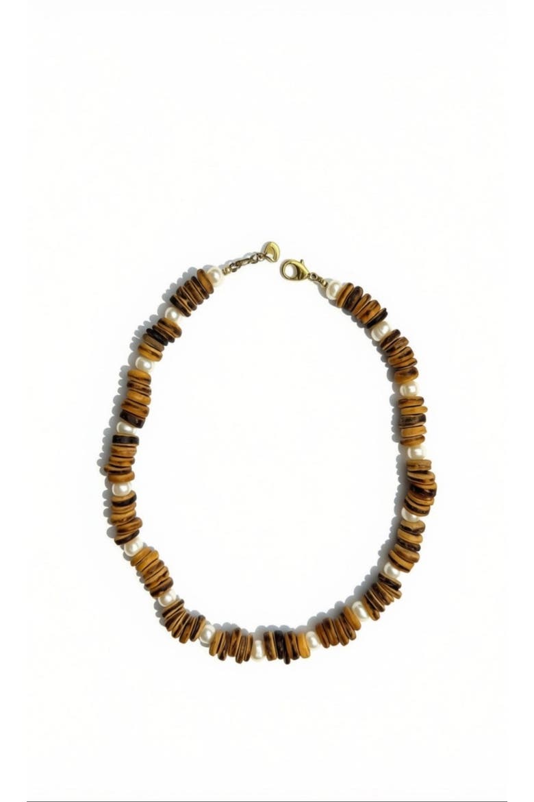 The Coco Necklace, Main, color, Teak