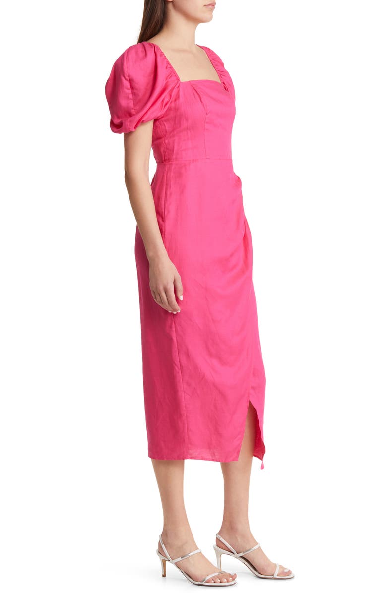 & Other Stories Gathered Puff Sleeve Dress, Alternate, color, Pink