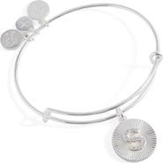 Alex and Ani Pave Starburst Texture Initial Bangle Bracelet