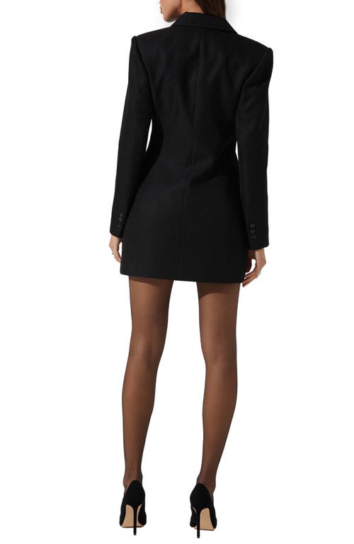 Astr The Label Verity Long Sleeve Blazer Dress In Black
