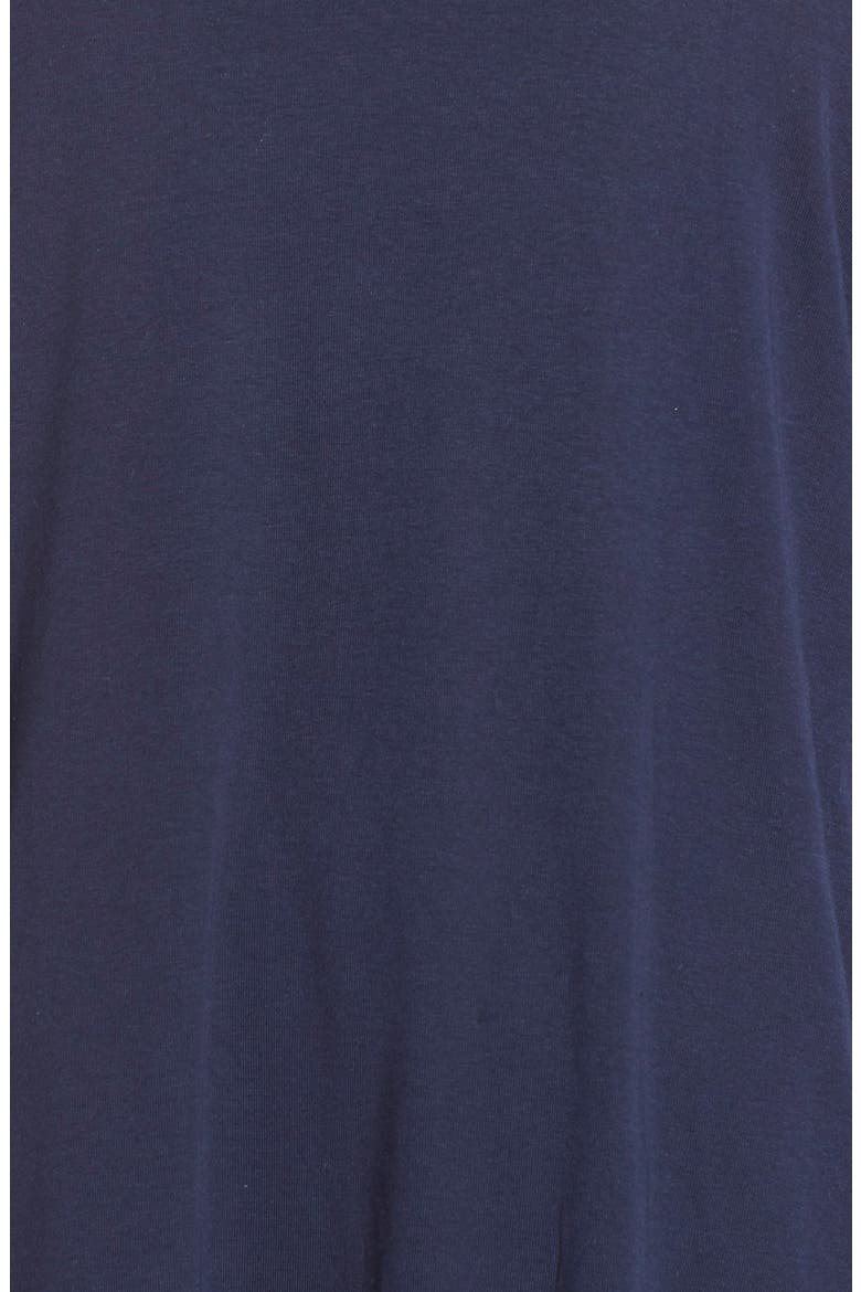 Faux Leather Trim Waterfall Cardigan, Alternate, color, NAVY/ BLACK