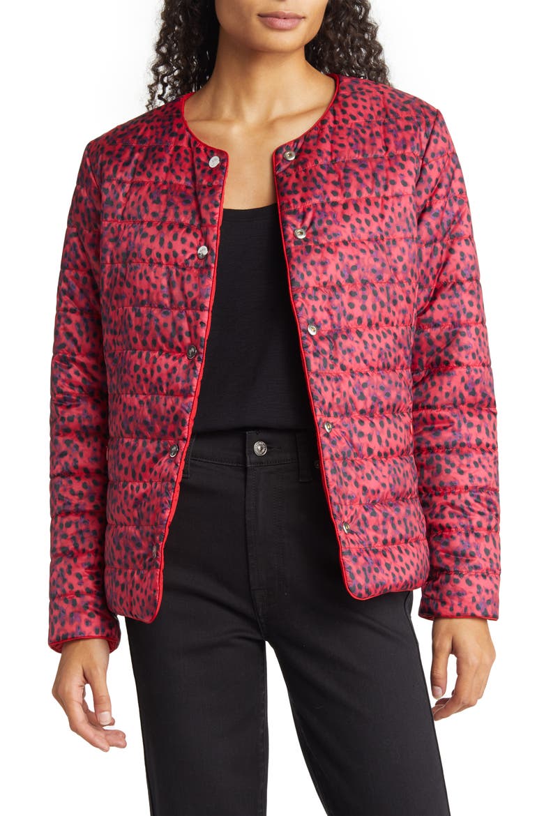 Reversible Snap Puffer Jacket, Main, color, TANGO RED