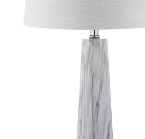 Jonathan Y Designs Bradley 29in Resin Table Lamp In White/black