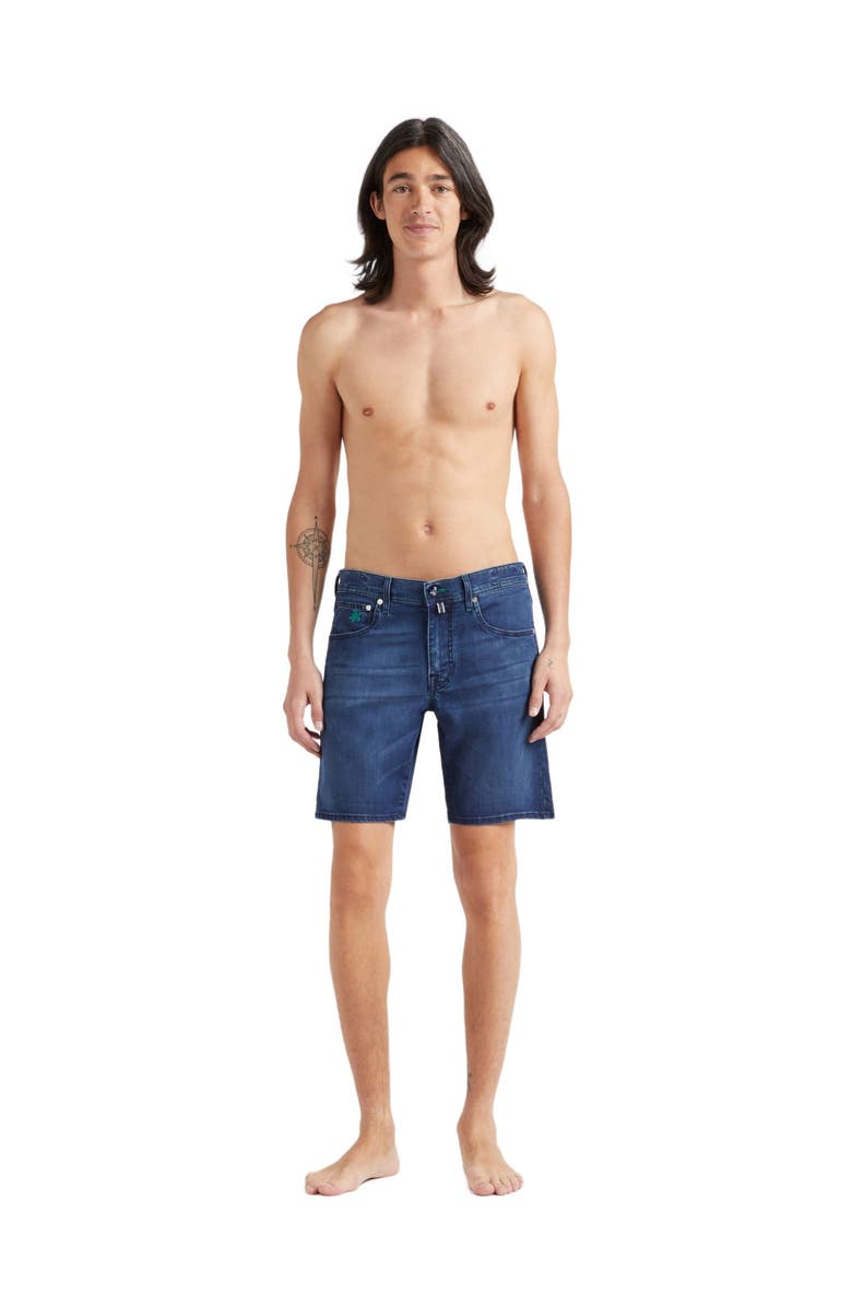 Vilebrequin Men's Tahiti Turtle Denim Shorts, Main, color, Med Denim W2