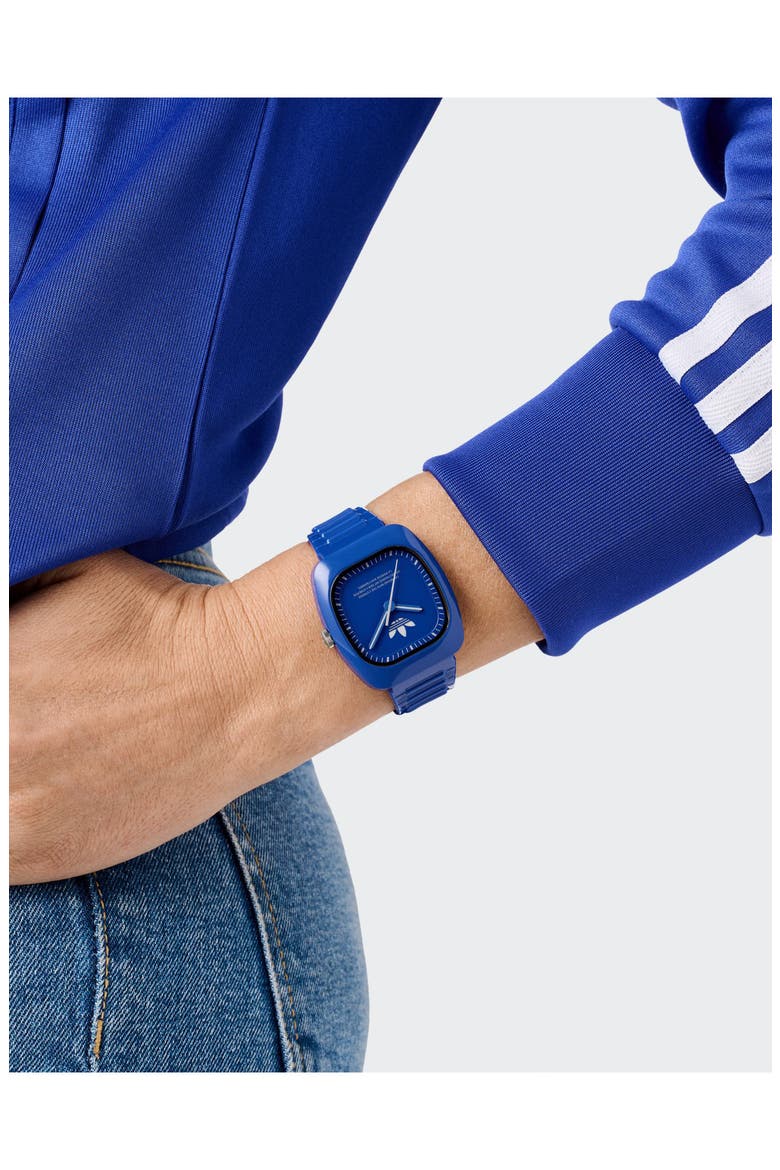 Retro Wave Two Bio-Resin Strap Watch, 37mm, Alternate, color, BLUE
