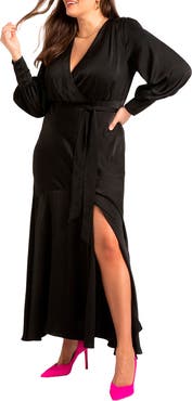 ELOQUII Satin Maxi Dress