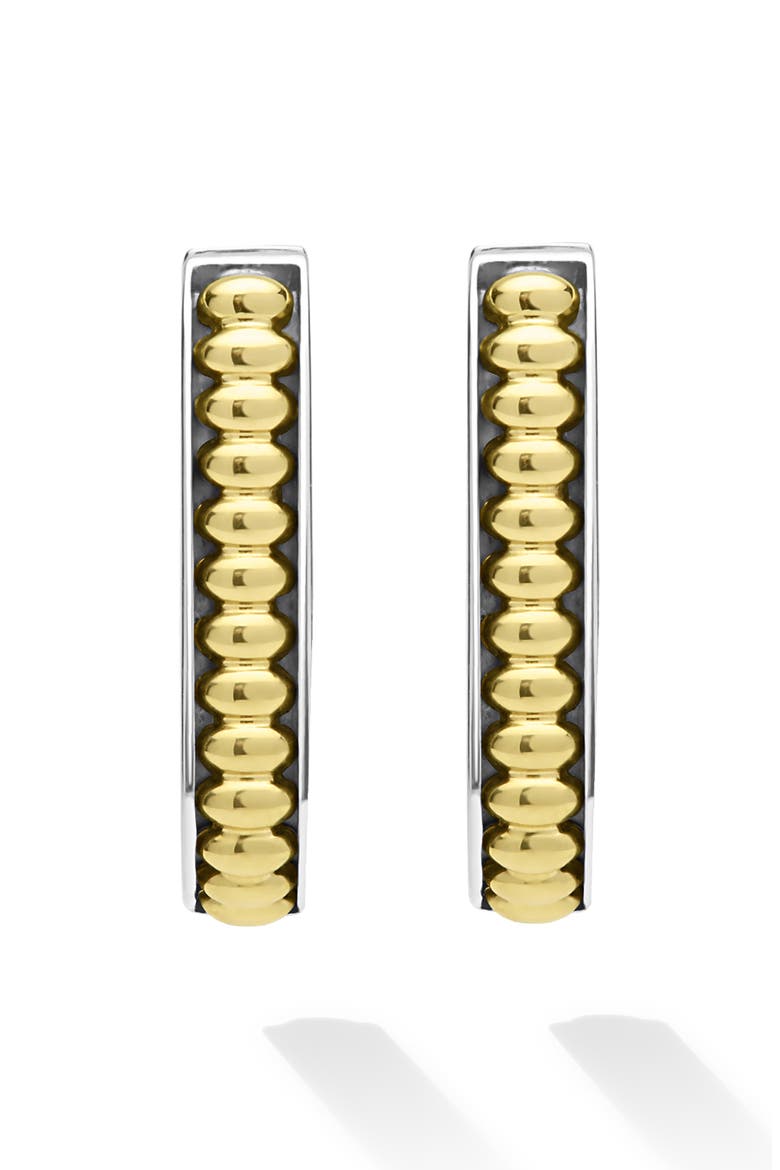 Two-Tone Linear Hoop Earrings, Alternate, color, TWO TONE