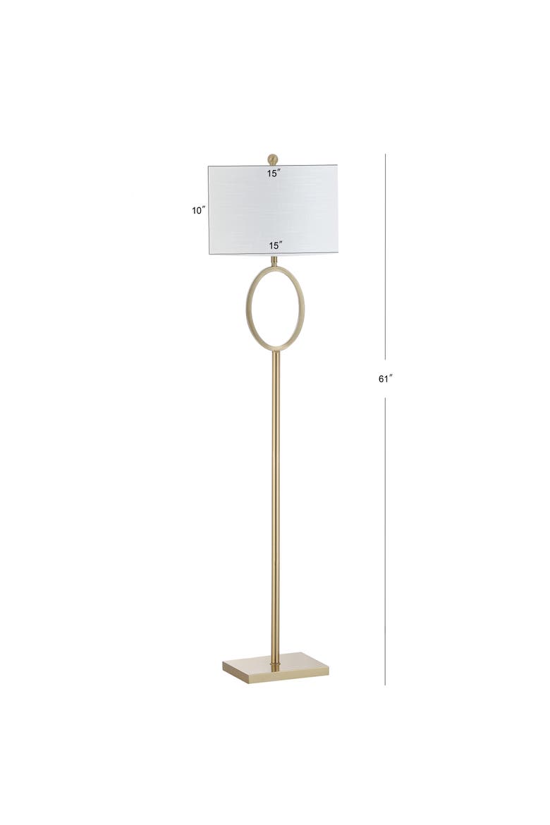 April Metal Modern Contemporary LED Floor Lamp, Alternate, color, Brass Gold