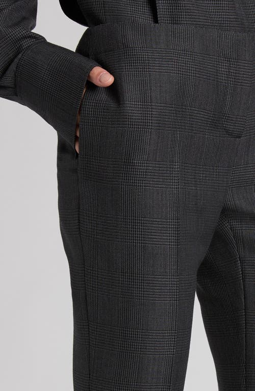 Alexander Mcqueen Mcqueen Prince Of Wales Wool & Mohair Bootcut Trousers In Black - Dark Grey