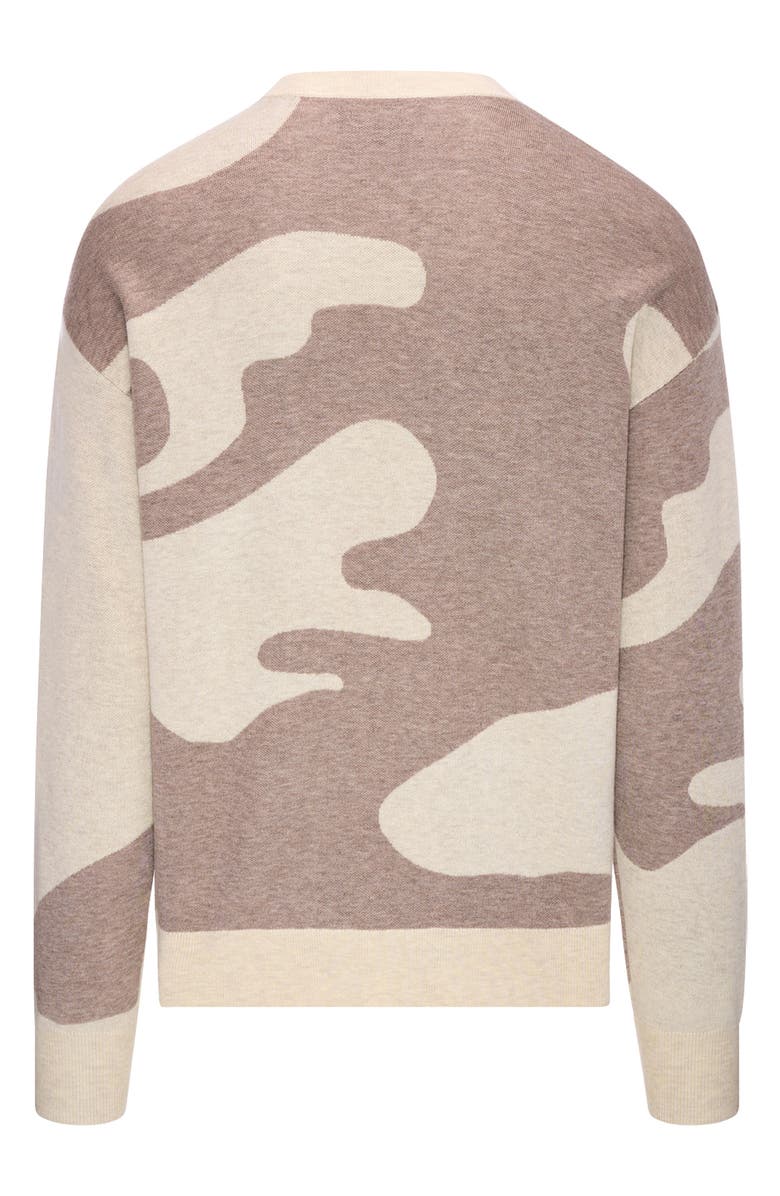 Eastside Golf Camo Crewneck Golf Sweater, Alternate, color, Taupe
