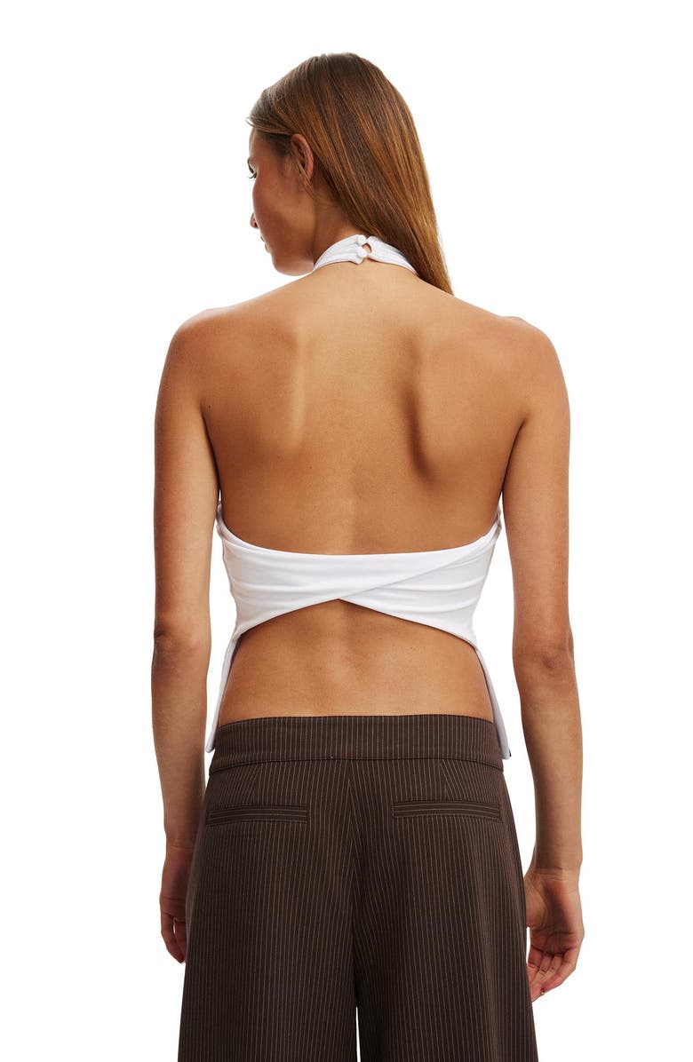 Cotton On Women's Hold Me Halter Twist Back, Alternate, color, White