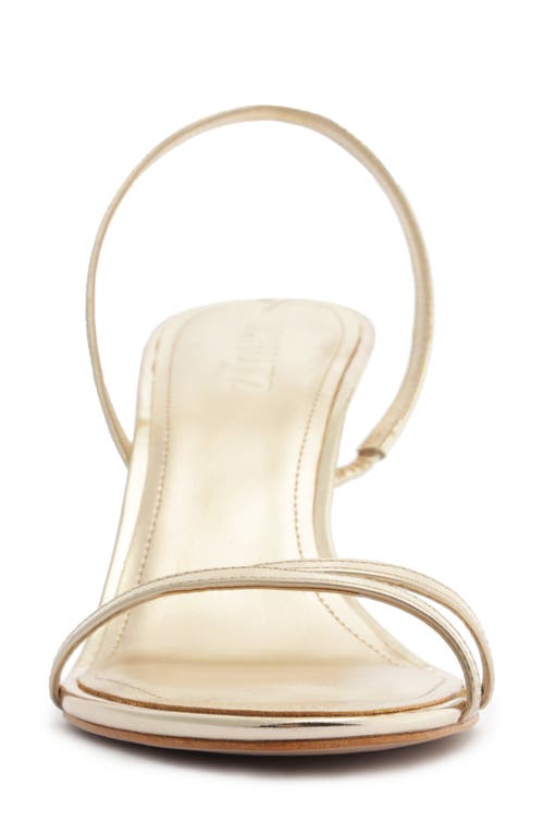 Schutz Diana Metallic Slingback Sandal In Platina