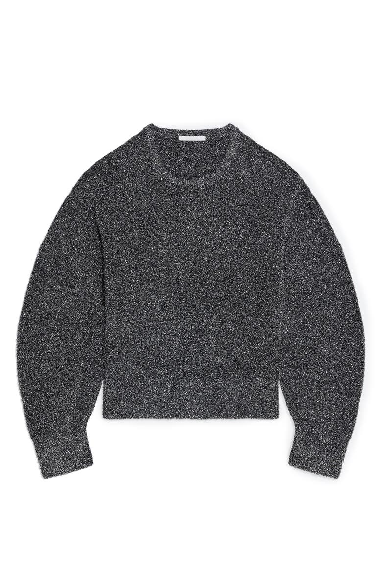 Helmut Lang Apex Plush Metallic Sweater, Alternate, color, Silver - B0k