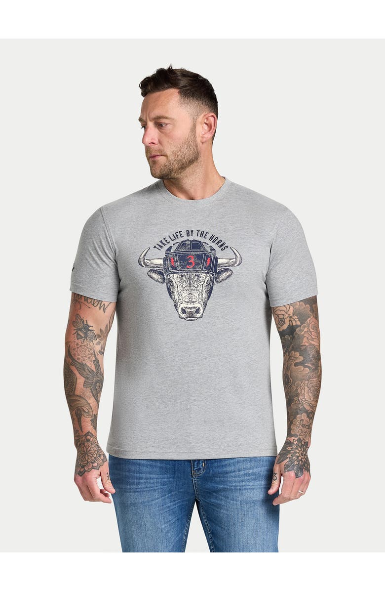 Raging Bull Rugby Bull T-Shirt, Main, color, Grey Marl