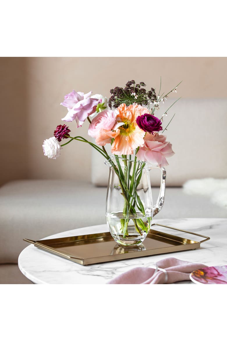 Rose Garden Pitcher, Alternate, color, clear
