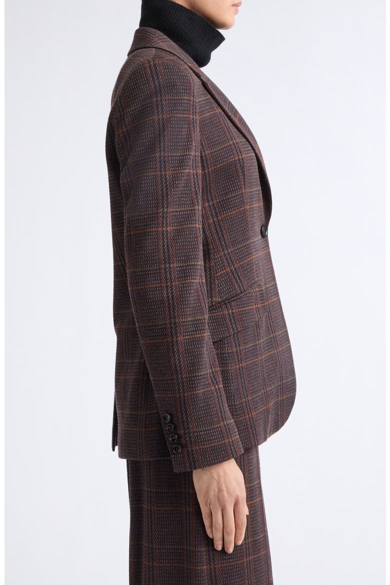 Abate Plaid Virgin Wool Blend Jacket, Alternate, color, BROWN BORDEAUX
